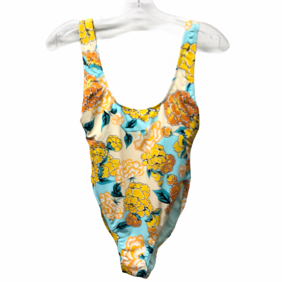 Bikini Lab Floral Spanish Bloom One Piece Swimsuit Women's Large - Picture 2 of 5